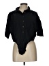 BDG Black 3/4 Sleeve Button-Down Shirt Size L - photo 1