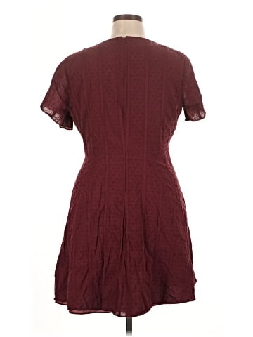 Madewell Button-Front Swing Dress in Swiss Dot (view 2)