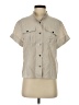 Theory 100% Lyocell Tan Short Sleeve Blouse Size S - photo 1