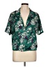 Adore Me 100% Polyester Floral Green Short Sleeve Blouse Size L - photo 1