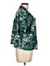 Adore Me 100% Polyester Floral Green Short Sleeve Blouse Size L - photo 4