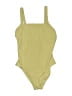 Cupshe Chevron-herringbone Green One Piece Swimsuit Size L - photo 1