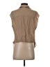Express 100% Rayon Tan Sleeveless Button-Down Shirt Size S - photo 2