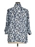 Assorted Brands Animal Print Blue 3/4 Sleeve Button-Down Shirt Size XL - photo 2