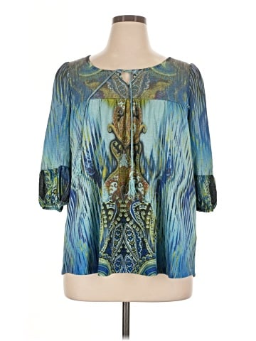 Live and Let Live 3/4 Sleeve Blouse (view 1)