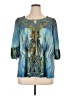 Live and Let Live Teal 3/4 Sleeve Blouse Size XL - photo 1