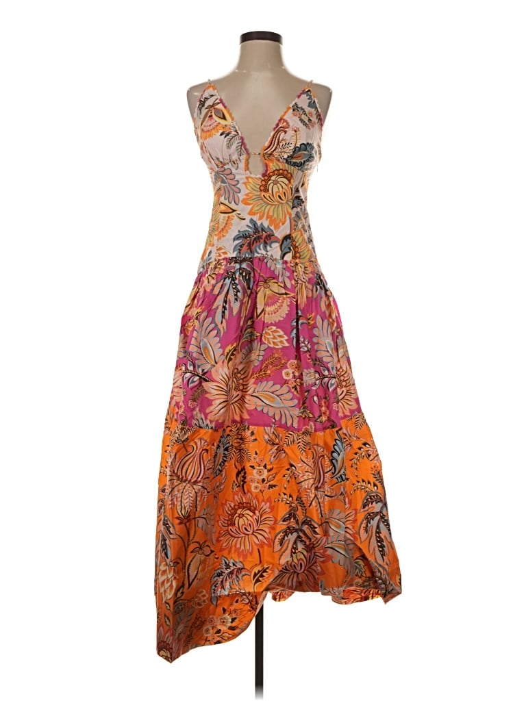 Pre-owned Farm Rio Casual Dress In Orange
