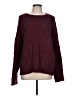 Just Fab Solid Burgundy Pullover Sweater Size L - photo 1