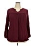 Style&Co Burgundy Long Sleeve Blouse Size XXL - photo 1