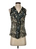 Ecru 100% Polyester Green Sleeveless Blouse Size XS - photo 1