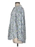 Ann Taylor LOFT 100% Rayon Paisley Blue Silver Long Sleeve Blouse Size M - photo 5