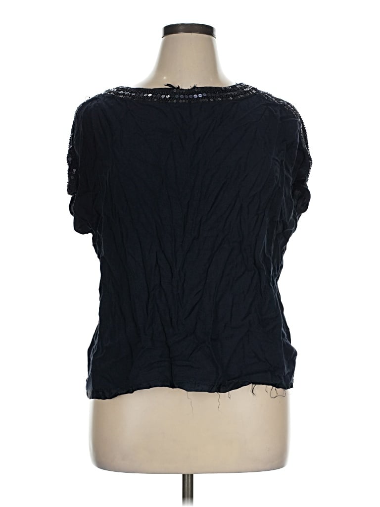 Pre-owned Boden Short Sleeve Blouse In Black