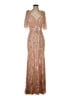 Mac Duggal 100% Polyester Tan Cocktail Dress Size 4 - photo 1