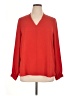 Pleione 100% Polyester Red Long Sleeve Blouse Size XL - photo 1