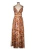 AMUR 100% Polyester Paisley Orange Cocktail Dress Size 8 - photo 1