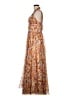AMUR 100% Polyester Paisley Orange Cocktail Dress Size 8 - photo 5