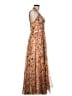 AMUR 100% Polyester Paisley Orange Cocktail Dress Size 8 - photo 4