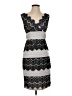 Sangria 100% Polyester Stripes Multi Color Gray Cocktail Dress Size 4 - photo 1