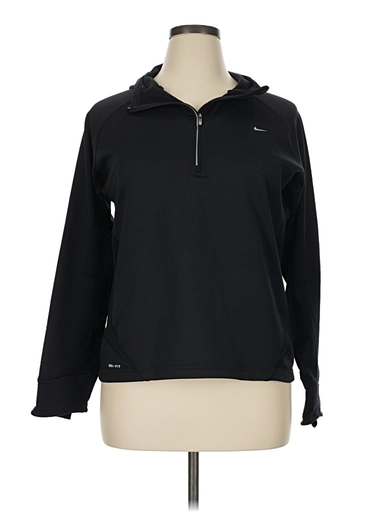 Pre-owned Nike Fleece Jacket In Black