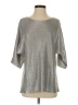 Club Monaco Metallic Silver 3/4 Sleeve Top Size XS - photo 1
