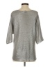 Club Monaco Metallic Silver 3/4 Sleeve Top Size XS - photo 2