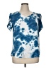 Taohuadao Blue Short Sleeve Top Size XL - photo 1