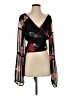 Club Monaco 100% Polyester Floral Black Long Sleeve Blouse Size XS - photo 1