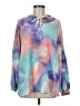 Pink Lily Tie-dye Blue Pullover Hoodie Size M - photo 1