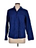 Chico's Solid Blue Long Sleeve Button-Down Shirt Size Lg (2) - photo 1