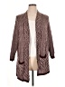 ModCloth 100% Acrylic Chevron-herringbone Stripes Brown Cardigan Size 1X - photo 1