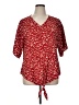 Unbranded Red Short Sleeve Blouse Size XL - photo 1
