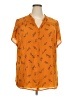 Croft & Barrow 100% Polyester Orange Short Sleeve Blouse Size 2X - photo 1