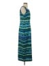 Sag Harbor 100% Polyester Print Teal Casual Dress Size 8 - photo 4