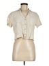 Love Notes Ivory Short Sleeve Blouse Size M - photo 1