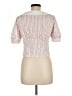 Simple Retro Pink Short Sleeve Blouse Size M - photo 2