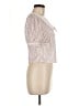 Simple Retro Pink Short Sleeve Blouse Size M - photo 4