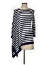 Anne Klein Stripes Blue Poncho Size S - photo 1