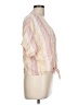 Rails Stripes Pink Short Sleeve Blouse Size L - photo 4
