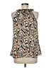 BCX 100% Polyester Brown Sleeveless Blouse Size M - photo 2