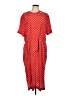 Talbots Print Red Casual Dress Size L (estimated) - photo 1