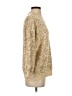 Main Strip Animal Print Tan Pullover Sweater Size S - photo 4