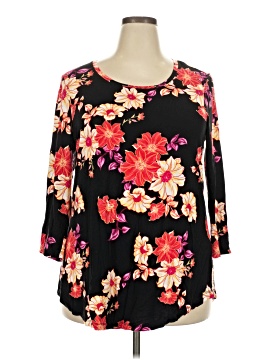 Jm Collection 3/4 Sleeve Blouse