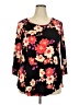 JM Collection Black 3/4 Sleeve Blouse Size 2X - photo 1