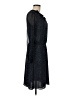 Ann Taylor LOFT 100% Polyester Polka Dots Black Casual Dress Size 8 - photo 4