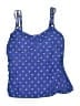 Unbranded 100% Polyester Hearts Blue Swimsuit Top Size 16 - photo 1
