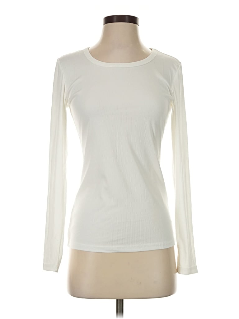 Pre-owned Ekouaer Long Sleeve T-shirt In Ivory