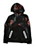 Reebok 100% Polyester Graphic Black Windbreaker Size 10 - 12 - photo 1