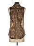 Dizzy Lizzy 100% Polyester Animal Print Brown Sleeveless Blouse Size S - photo 2