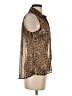 Dizzy Lizzy 100% Polyester Animal Print Brown Sleeveless Blouse Size S - photo 4