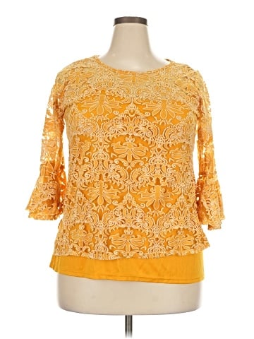 NY Collection 3/4 Sleeve Blouse (view 1)